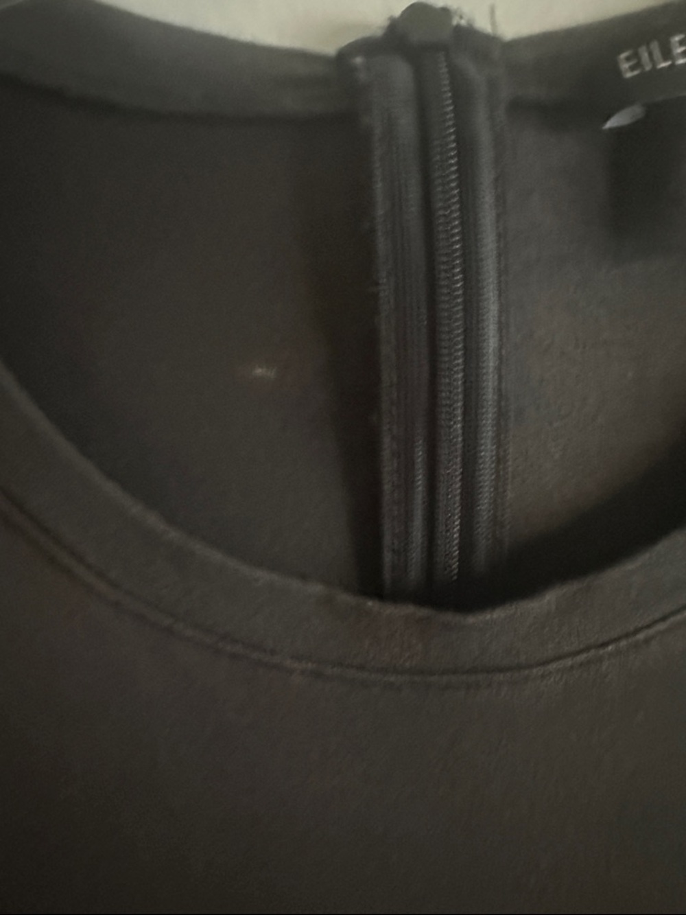 Eileen Fisher Petite dark Grey Short Sleeve Wide-Leg Jumpsuit - Picture 4 of 6